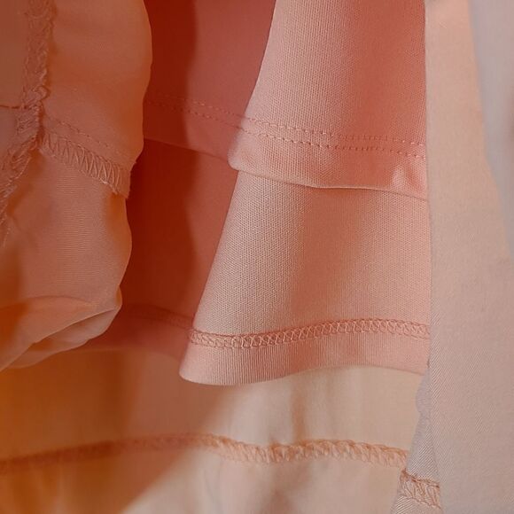 4X 26W Peach Paperbag Waist Mid Shorts Lined Light - Picture 8 of 11
